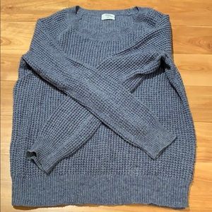 Madewell Heather Blue Waffle Sweater